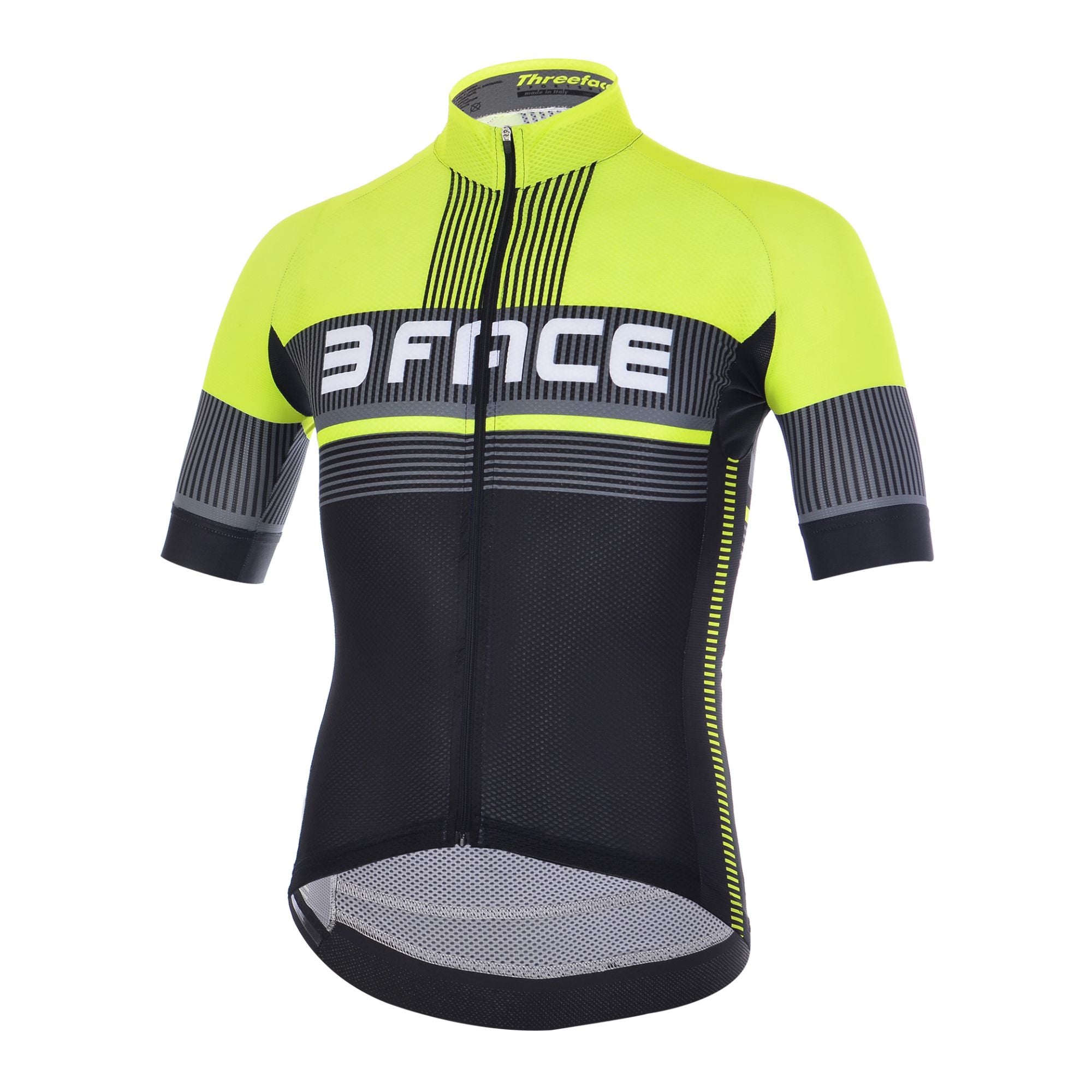 Das 3face Deal Herren-Trikot in Schwarz-Gelb überzeugt mit sportlichem Design und optimaler Performance. Die Vorderseite zeigt das enganliegende, atmungsaktive Material, das für hervorragende Belüftung und Tragekomfort sorgt. Gelbe Akzente setzen dynamische Highlights, während die schwarze Grundfarbe eine elegante Optik verleiht. Ideal für Velofahrer, die auf Komfort und Stil setzen.