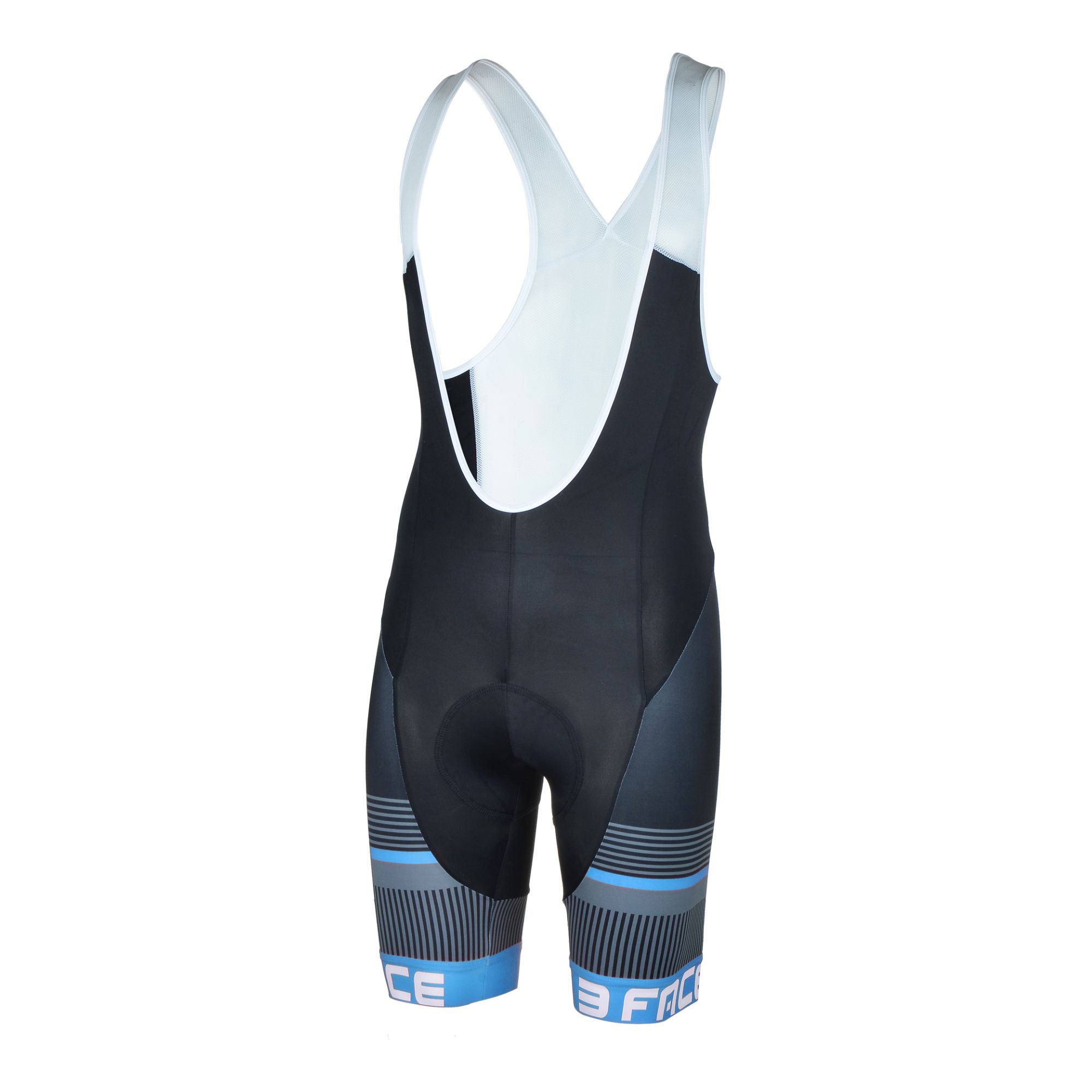 Hochwertige Velohosen von 3face in Schwarz mit blauen Designelementen für optimale Bewegungsfreiheit und Komfort. Die enganliegende Passform und das feuchtigkeitsregulierende Material machen sie ideal für intensive Velotouren. Die strategisch platzierte Polsterung reduziert Druckstellen und sorgt für ein angenehmes Fahrerlebnis.