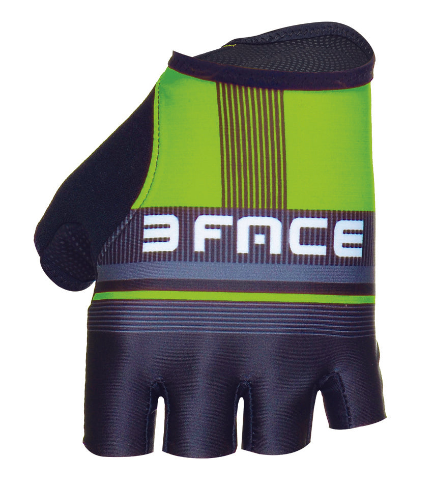 Der gelb-schwarze Velo-Handschuh DEAL von 3face kombiniert auffälliges Design mit hoher Funktionalität. Die gepolsterte Handinnenfläche sorgt für Komfort, während die rutschfeste Beschichtung einen sicheren Griff am Lenker bietet. Das atmungsaktive Material garantiert trockene Hände, auch auf langen Velotouren.