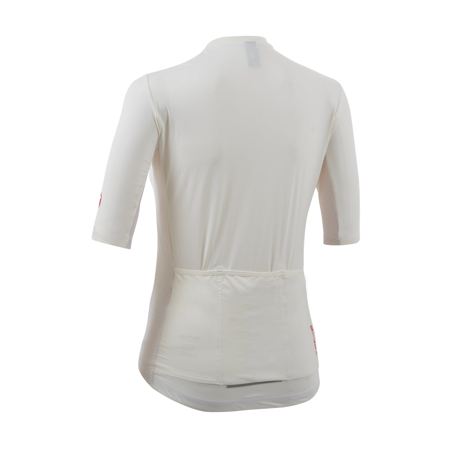 Ein elegantes Damen-Velotrikot der Marke 3face in der Farbe Elfenbein. Das enganliegende Design mit kurzem Reissverschluss und verlängerten Ärmeln bietet eine aerodynamische Passform für sportliche Fahrten. Die glatte Stoffstruktur unterstreicht den minimalistischen Stil. Ideal für modebewusste Velofahrerinnen.