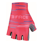 Rosa Velo-Handschuhe von 3face mit rutschfester Innenfläche und auffälligem gelbem Logo. Das elastische, atmungsaktive Material sorgt für eine ideale Passform und bietet maximalen Halt auf dem Lenker. Perfekt für sportliche Velotouren und lange Fahrten.