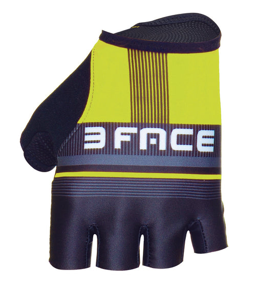 Der gelb-schwarze Velo-Handschuh DEAL von 3face kombiniert modernes Design mit Funktionalität. Die gepolsterte Innenhand reduziert Vibrationen und sorgt für eine sichere Lenkung. Das atmungsaktive Gewebe verhindert schwitzige Hände und macht den Handschuh ideal für lange und intensive Velotouren.