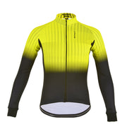 Das ESTEAM Langarm-Velo-Trikot von 3face in auffälligem Gelb-Schwarz kombiniert modernes Design mit hoher Funktionalität. Das atmungsaktive, feuchtigkeitsableitende Material sorgt für optimalen Komfort, während die enganliegende Passform aerodynamische Vorteile bietet.