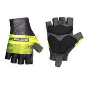 Leichter und ergonomischer Velohandschuh in Graphit mit auffälligen gelben Details. Die rutschfeste Handfläche sorgt für maximale Kontrolle am Lenker, während das elastische Gewebe eine perfekte Passform bietet. Perfekt für Rennvelo- und Mountainbike-Fahrer.